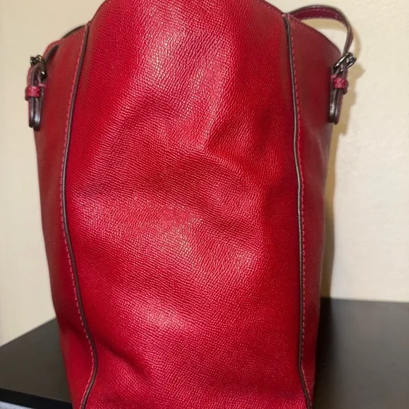 Coach Burgundy Leather Tote - Picture 8 of 12
